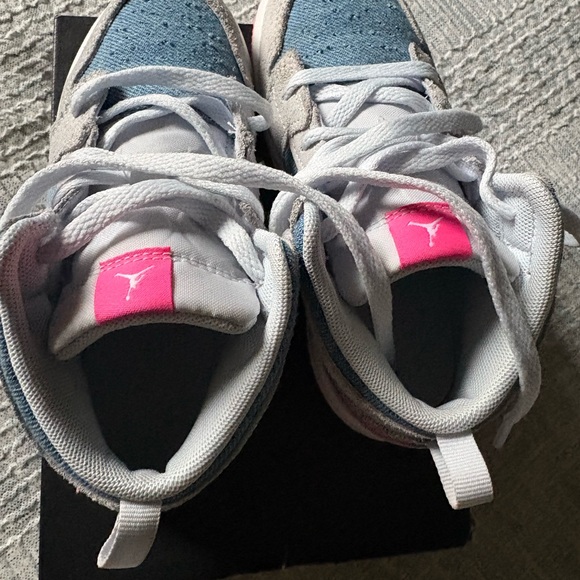 Nike Jordan Kids Gray and Pink Sneakers - Picture 2 of 10